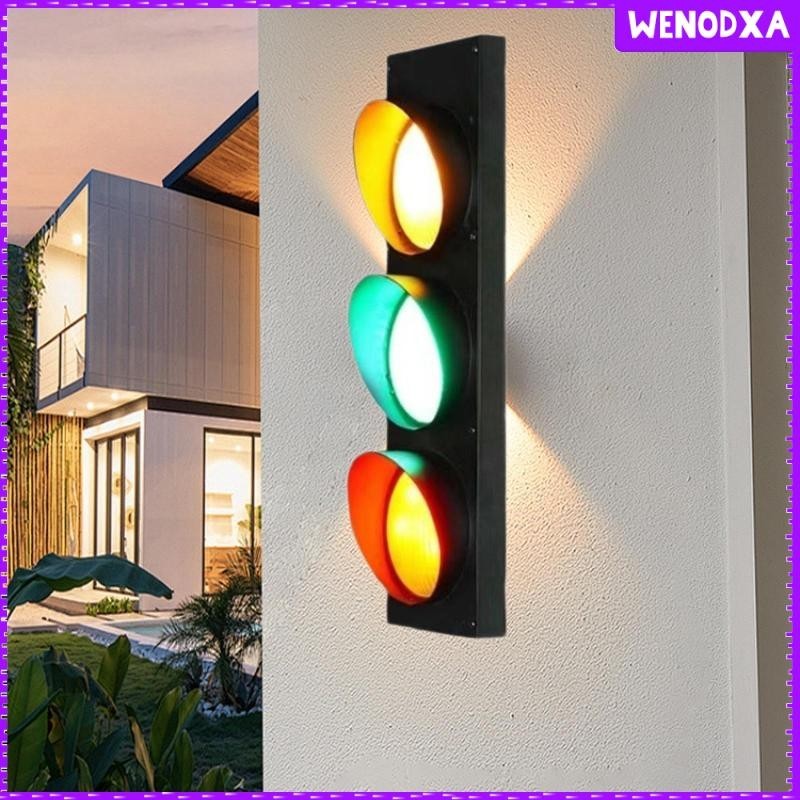 [Wenodxa] Traffic Light Wall Lamp,Industrial LED Wall Sconce,Retro,LED