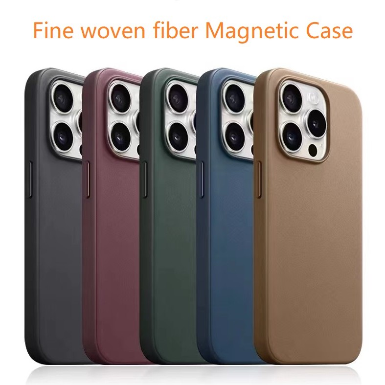 Fine woven fiber Charging Anti Scratch Case for iPhone 15 14