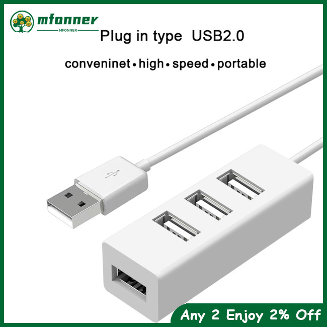 Mfonner Usb Hub 2.0 Multi Usb Splitter Usb 2.0 Hub 4 Port Multiple ...