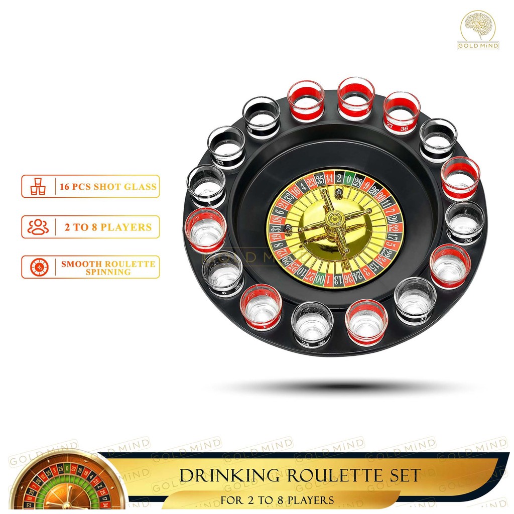 Drinking Roulette Set / Shot Glass 16 Glasses 2 To 8 Players Ideal ...