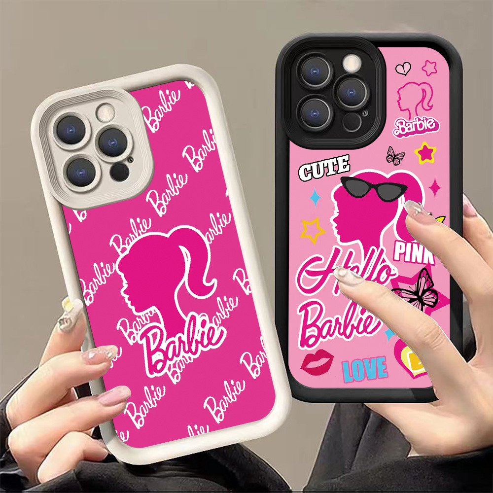 Silicone Case for Xiaomi Redmi A3 13C 12C Note 13 12 Turbo 12s 11R Pro 5G  Cute Cartoon Barbie Casing Camera Lens Protective Phone Cover