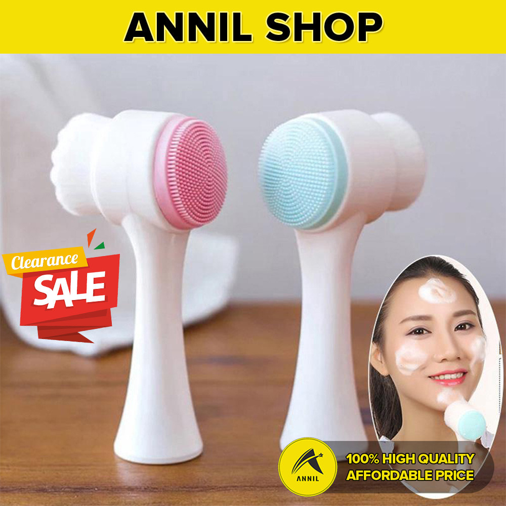 Annil CLEARANCE SALE Double Side Silicone Brush 3D Face Clean Skin Care ...
