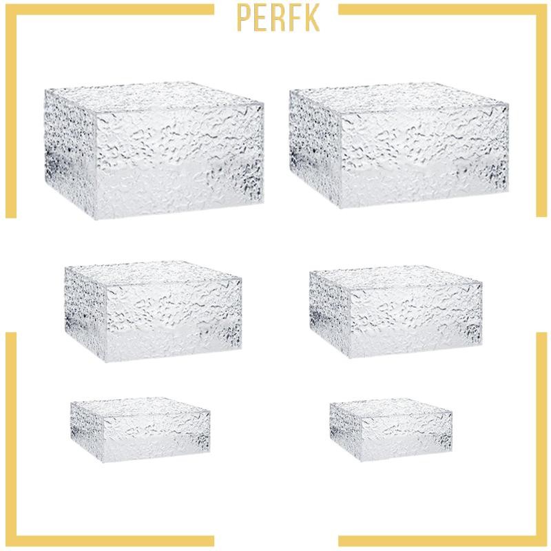 [Perfk] Acrylic Cube Display Box Riser for Buffet Table Food Display ...
