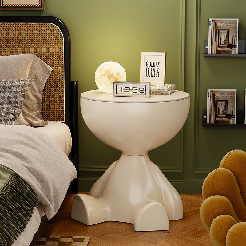 [Thickened and enlarged] Creative small flat coffee table cream style ...
