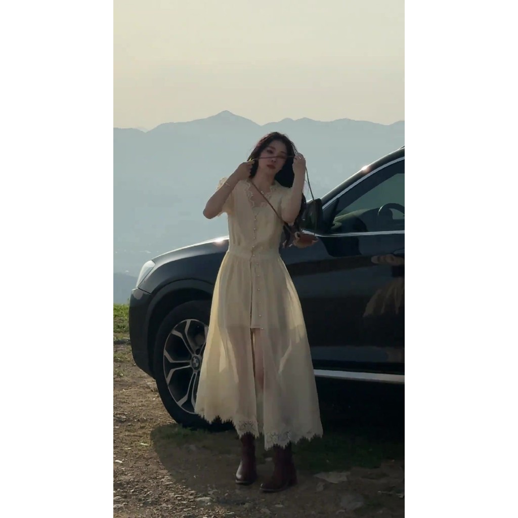 20258 new V-neck lace dress | Shopee Philippines