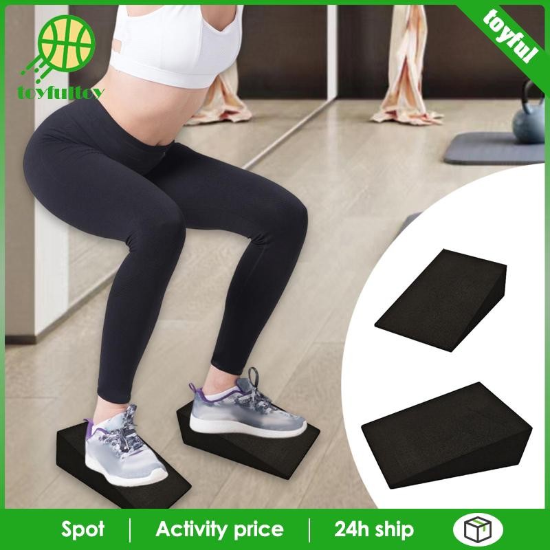 2 Squat Wedge Blocks, Home Gym Block for Bodybuilding And Weightlifting ...