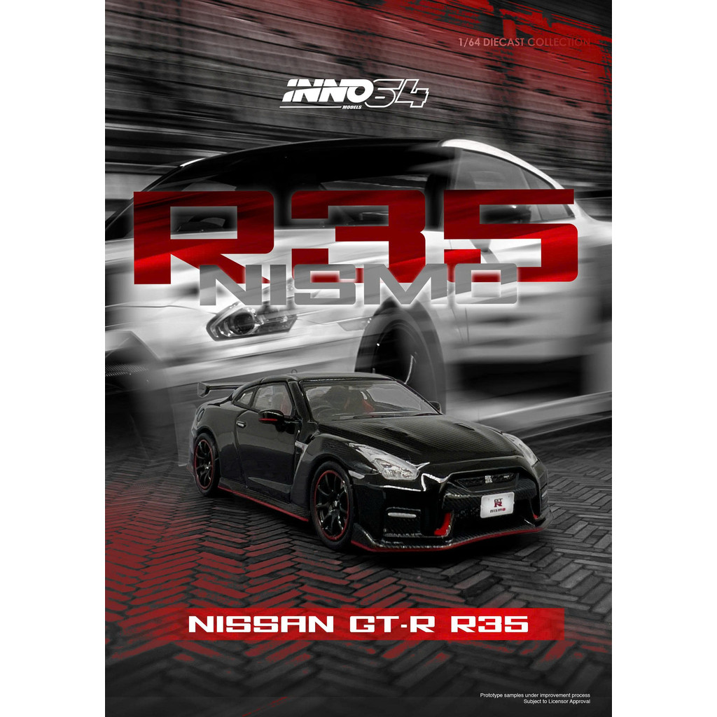 INNO MODELS IN64 -R35N -BLA 1:64 NISSAN GT- R (R35) NISMO BLACK ...