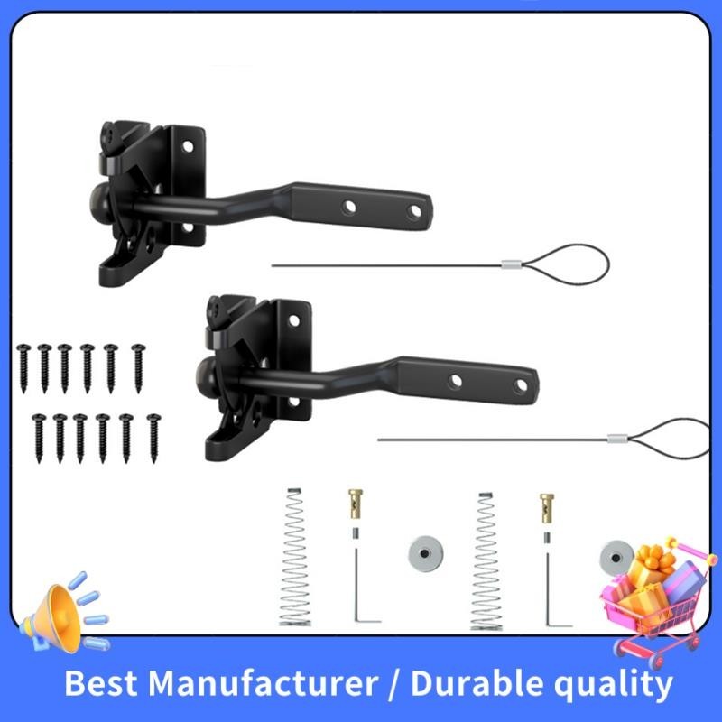 2 Pack Self Locking Gate Latch for Wooden Fence Heavy Duty,with Steel ...