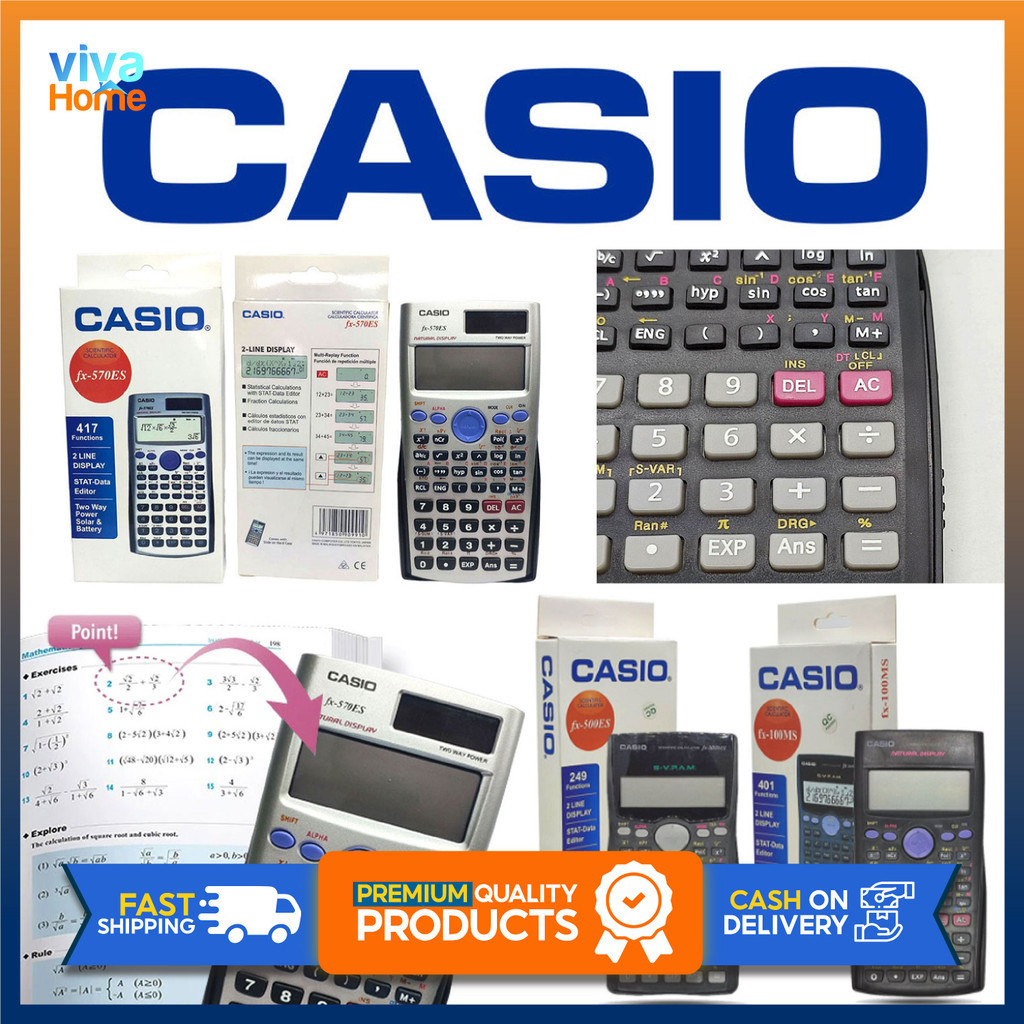 Vivahome 2-Line Engineering Scientific Function Calculator STAT-Data ...
