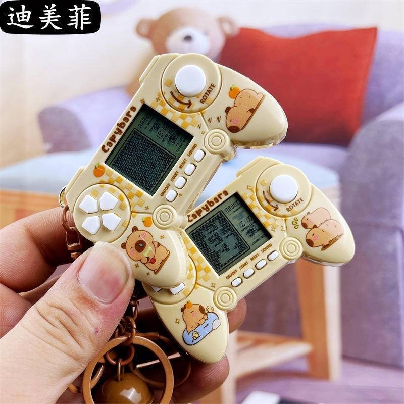 Outdoor Cartoon Game Console Casual Toy Key Ring, Cute Capybara Cartoon ...