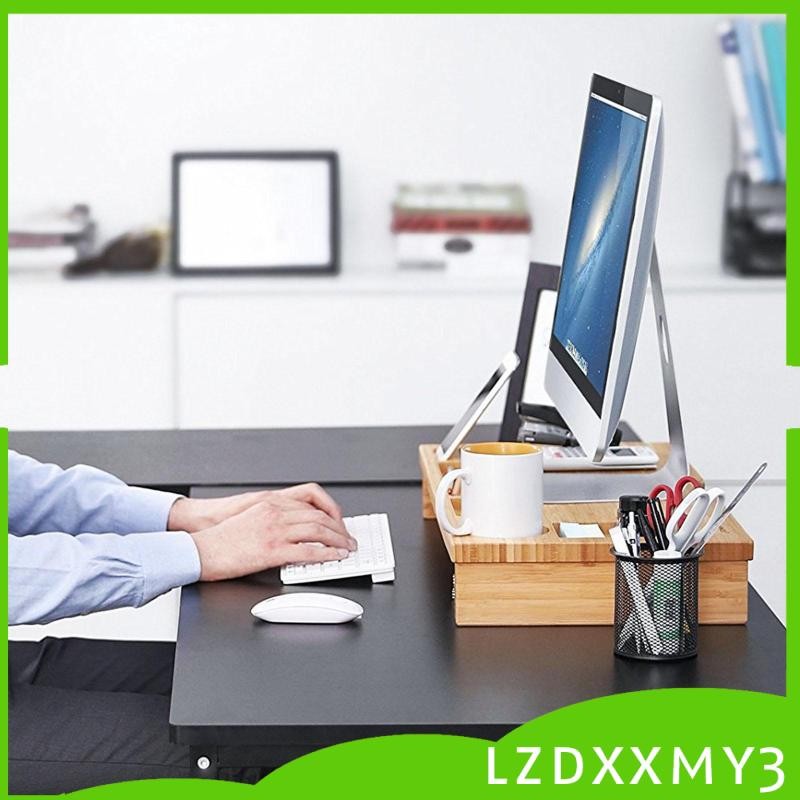 [Lzdxxmy3] Bamboo Stand Riser Tabletop Display Stand Practical Desk ...