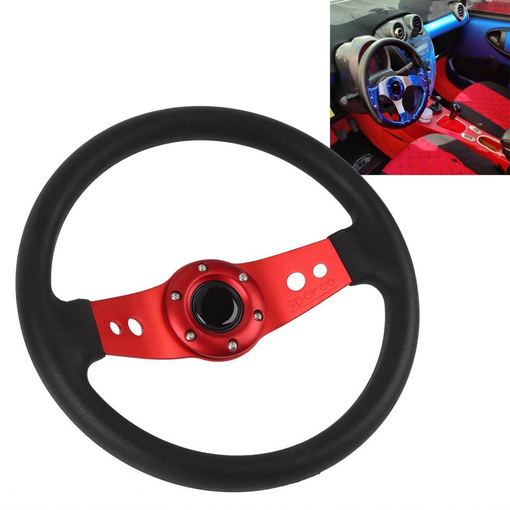 Rubikcube Racing Steering Wheel 14in Car Universal with Horn Button for