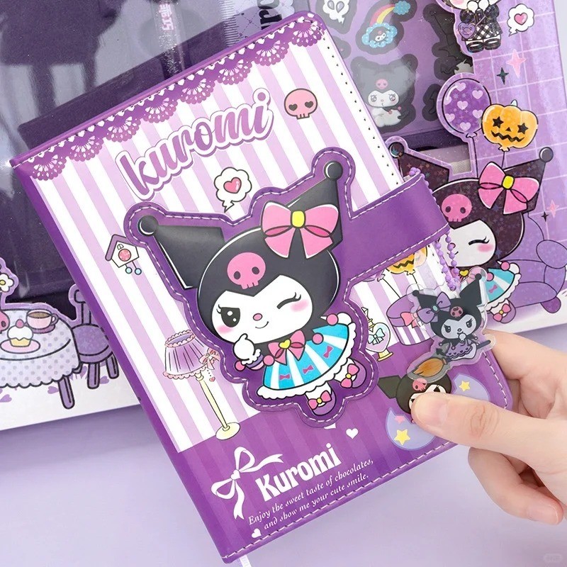 Sanrio Notebook Handbook Stationery Set Gift Box Melody Kuromi Large ...