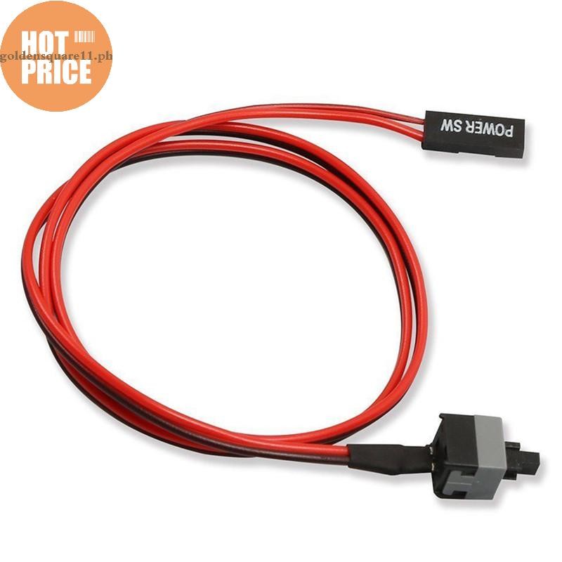 GOLDEN 5PCS 50cm 2 Pin SW PC Power Cable On/Off Push Button ATX