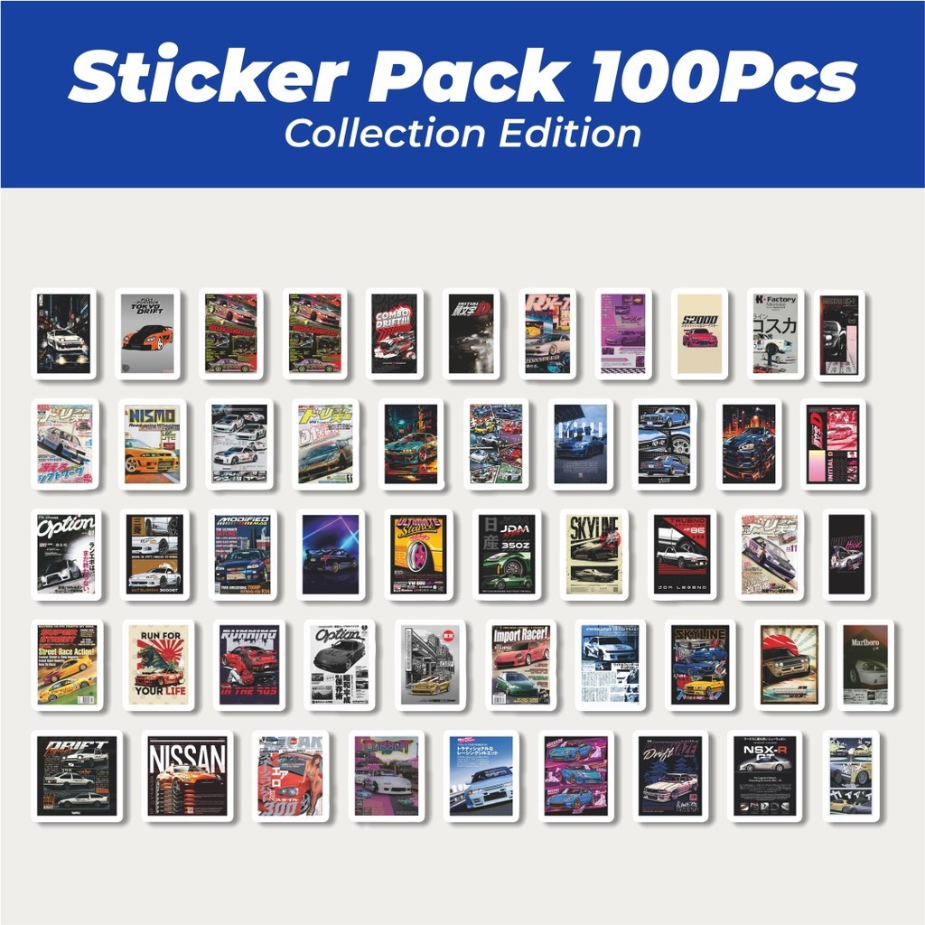 HP Hot Super Street Racer JDM Car Stickers v4 Cute Waterproof Stickers ...