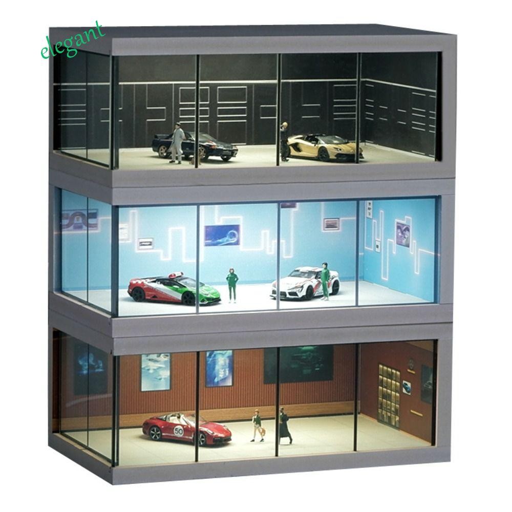 ELEGANT Car Model Showroom, 1/64 Scale Exhibition Hall Garage Scene ...