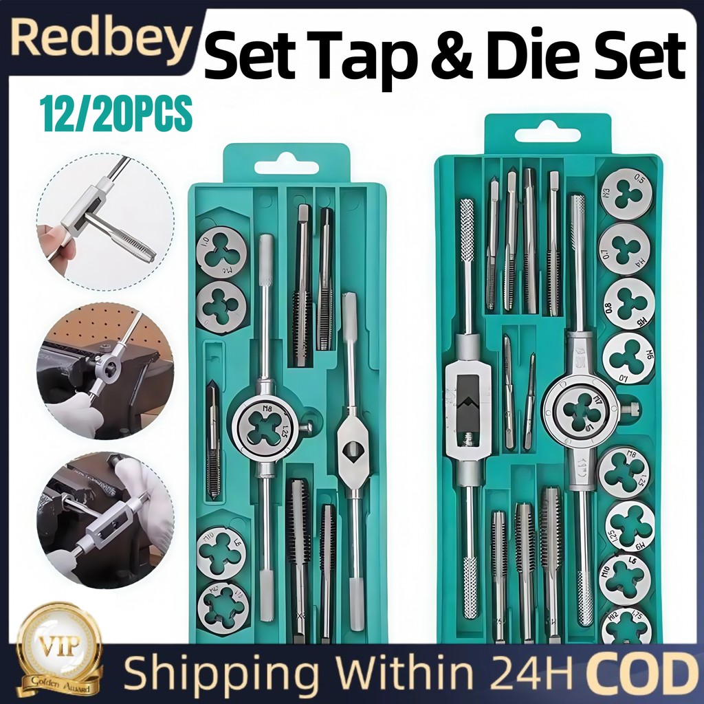 20PCS Adjustable Tap and Die Set Hand Tap Wrench threader Metric ...