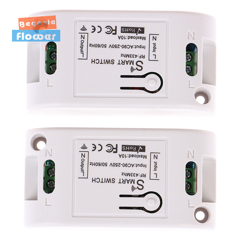 Begonia Flower 433 Mhz RF Smart Switch Wireless RF Receiver Timer Relay ...