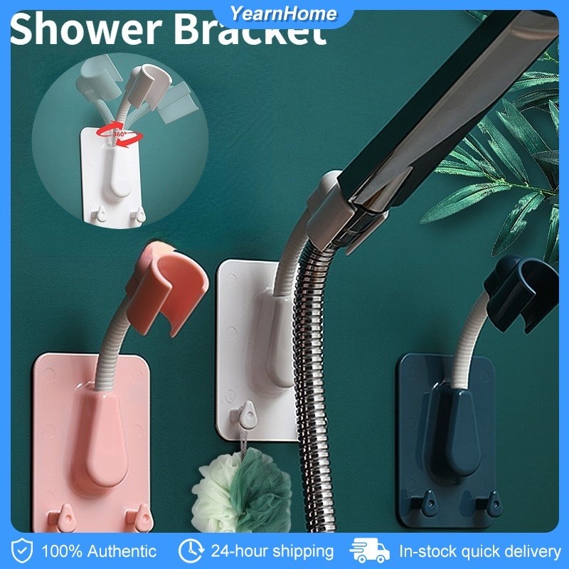 Shower Holder 360° Rotating Shower Head Bracket Wall Mount Shower Head ...