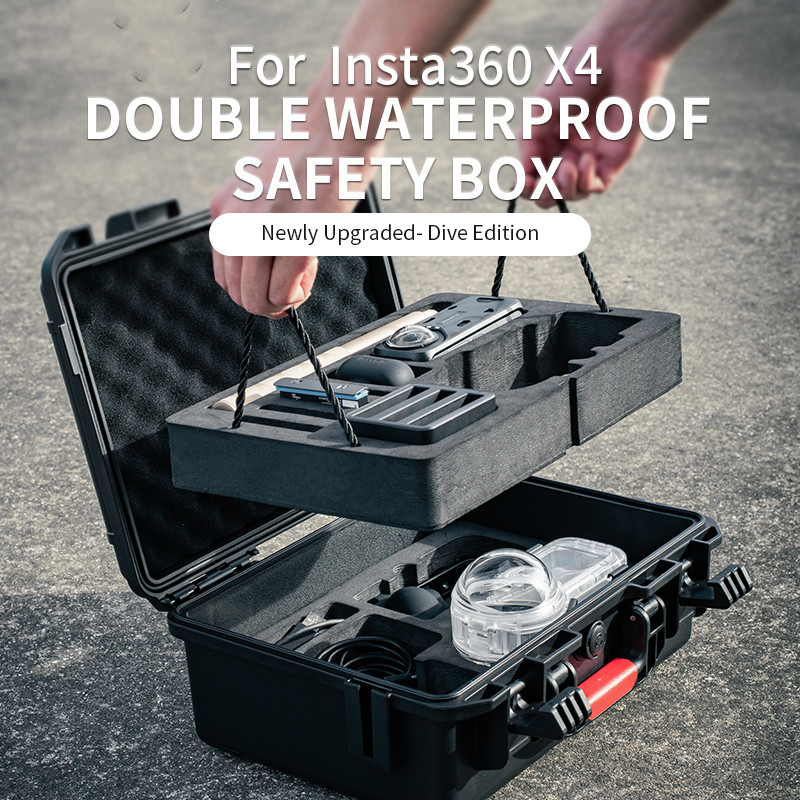 Suitable for insta360 X4 waterproof case, double-layer free storage ...
