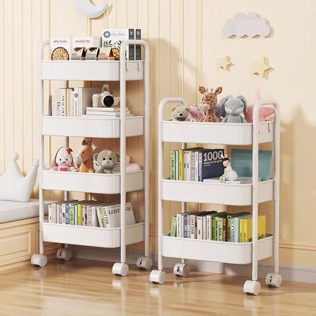Layer Trolley Cart Organizer Storage Bathroom Moving Rack With Wheel ...