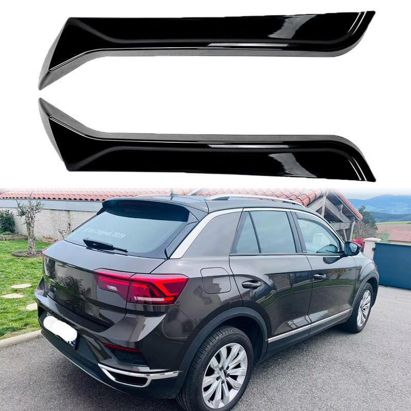 Black Rear Window Side Spoiler Canard Canards Splitter For VW - View #13