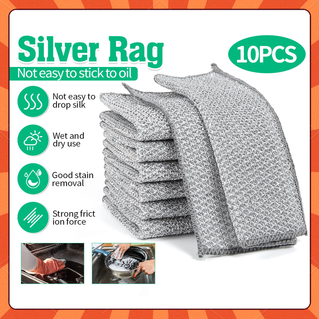 Cleaning Steel Wool Wire Dishwashing Rags Rust Removal Cleaning Cloth ...