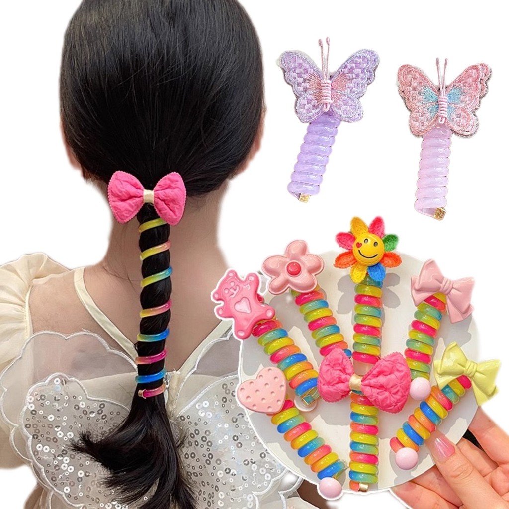 Kiko Fashion Japanese Braided Telephone Cord Hair Ring Coil Hair Tie ...