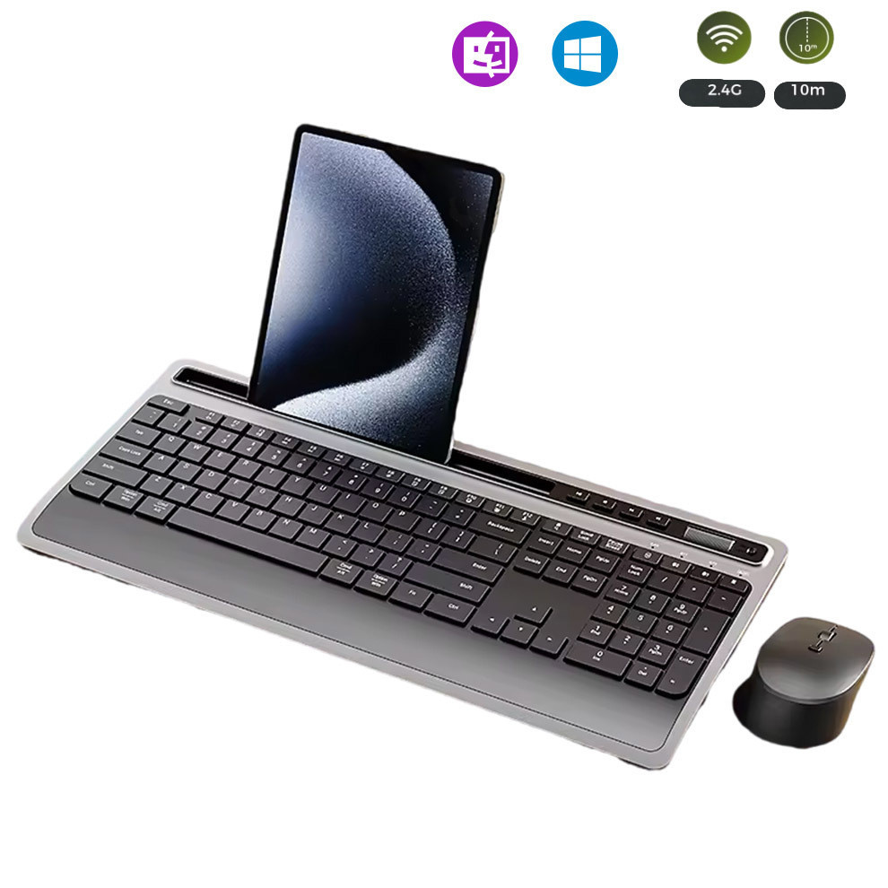 Full Size Wireless Keyboard and Mouse Combo,2.4G Ergonomic Wireless ...