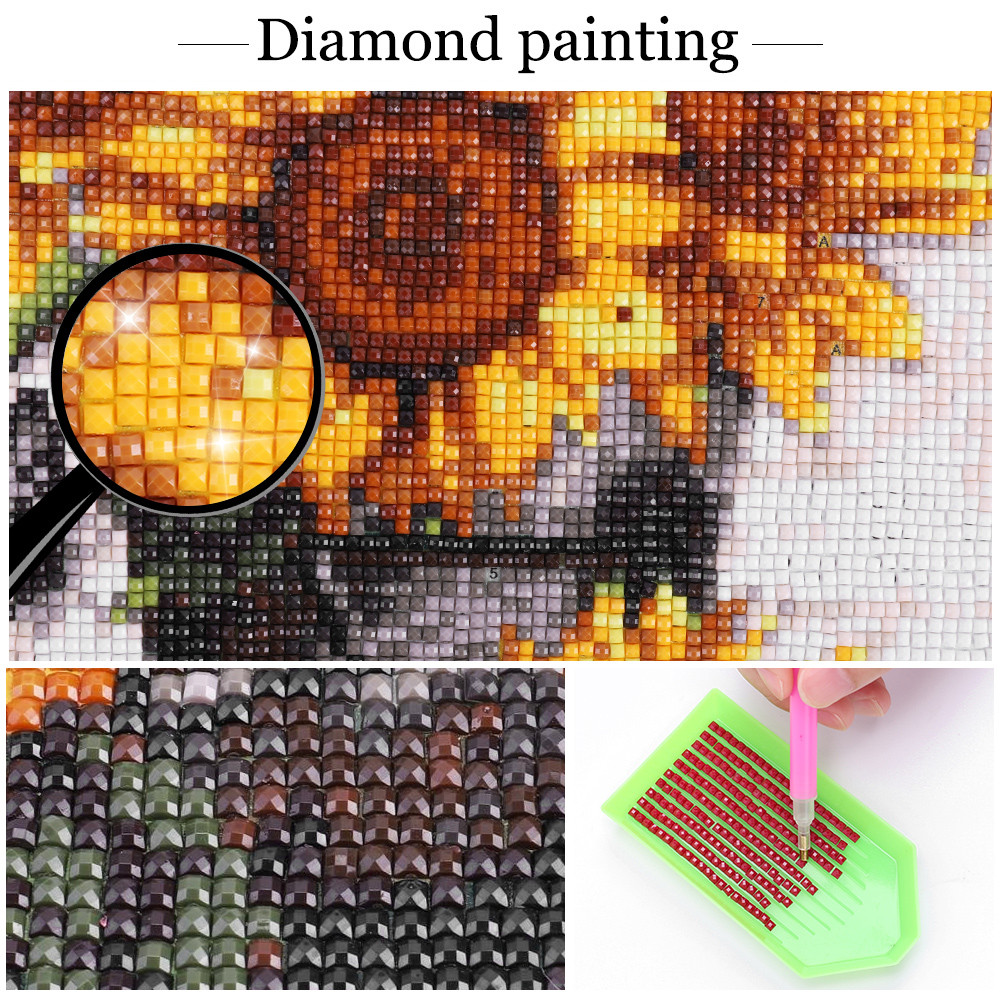 5D DIY Full Square Drill Diamond Painting Kit Home Decor Art 45x45cm ...