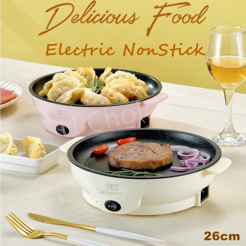 【U-Choice】26cm Electric NonStick Medical stone Frying Pan Multi Mini ...