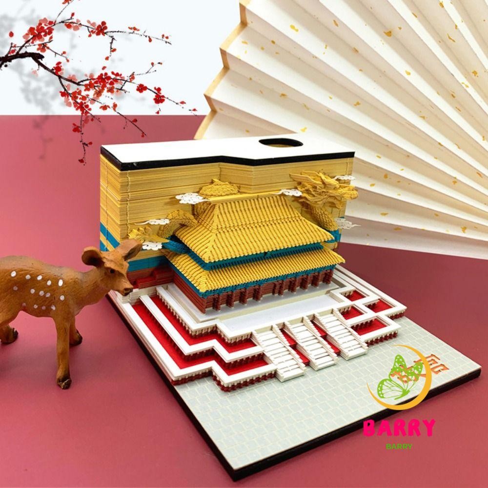 BARRY 3D Memo Notepad Calendar, Creative Chinese Museum 3D Imperial ...