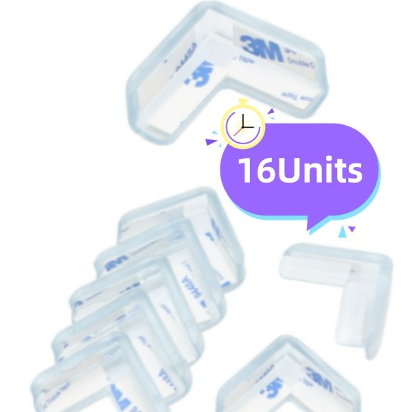 16 Units Square Baby Safety Table Corner Protector Children Protection ...