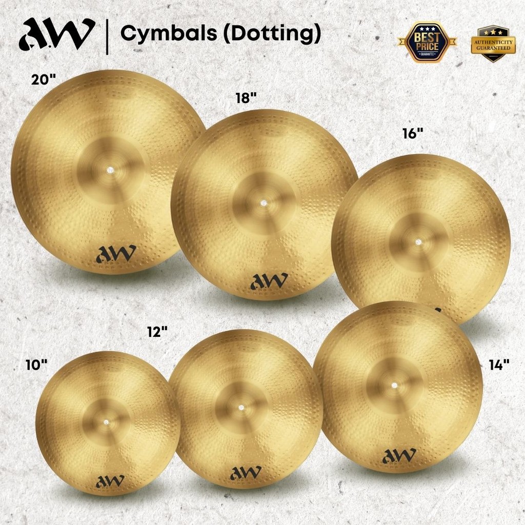 Piatto In Ottone Per Percussioni 40,6 Cm | Splash Crash Hi-Hat Per Batteria | Suono Melodioso E Lucentezza Metallo | Adatto A Principianti E Professionisti