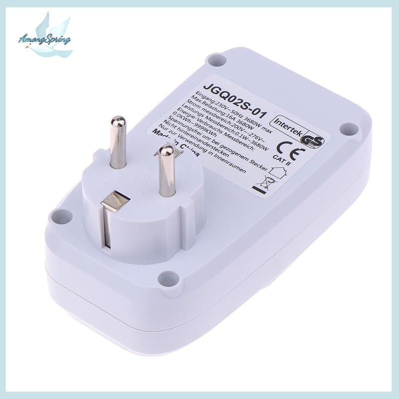 AmongSpring> 220V Electricity Power Meter Wattmeter LCD Energy Meter