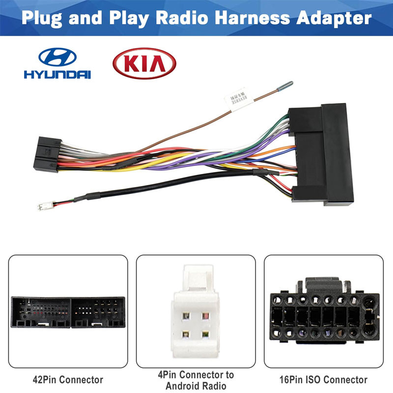 thumbnail image 2 of Universal ISO Car Radio Adapter Plug - Power & Speaker DIN Cable By Surga 2 of 5