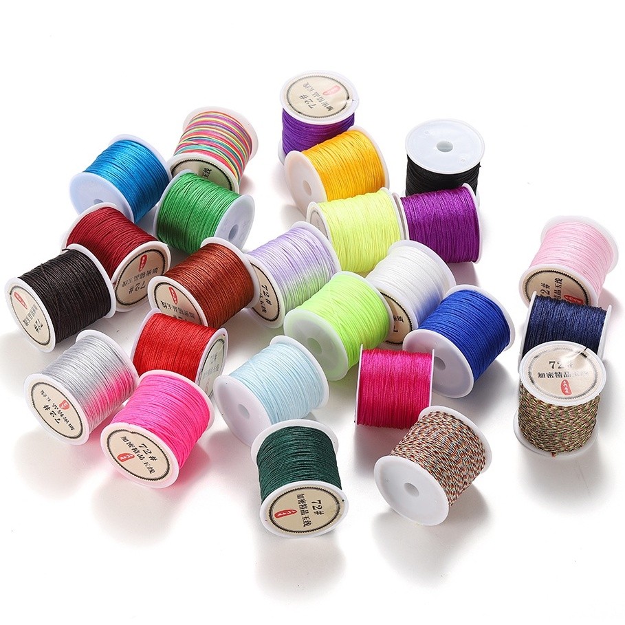 1 Roll 50m 0.8mm Encrypted Premium Jade Thread Various Colors Beaded ...