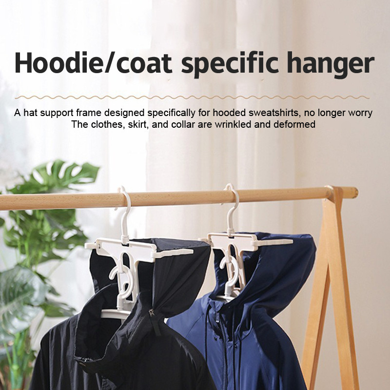 GMARTY Multi-Purpose Foldable Hoodie Clothes Hanger Rotate Folding ...