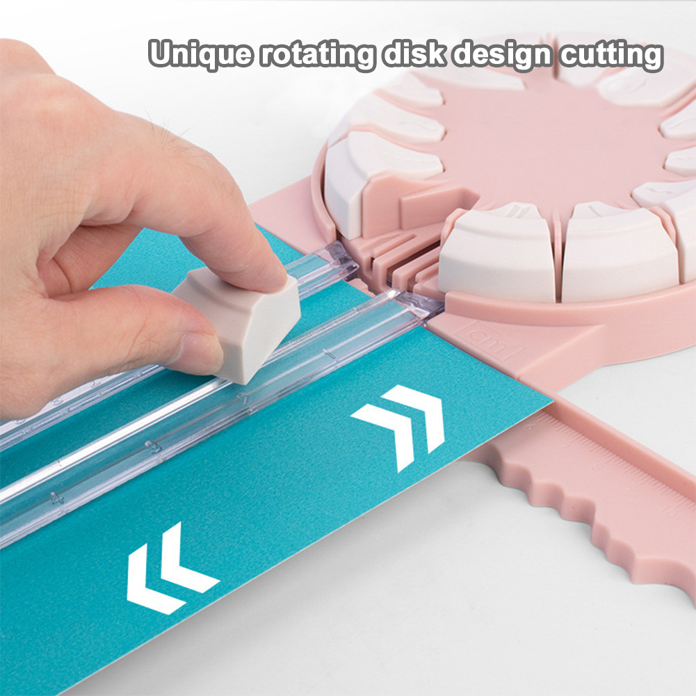 12 in 1 Rotary Paper Trimmer with 12 Cutting Heads Wrapping Paper