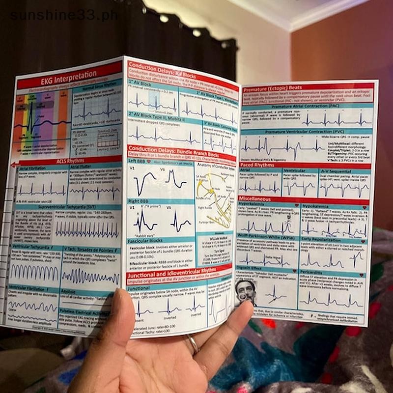 sunshine EKG Pocket Guide, EKG Rhythm Interpretation, Double Sidedpact ...