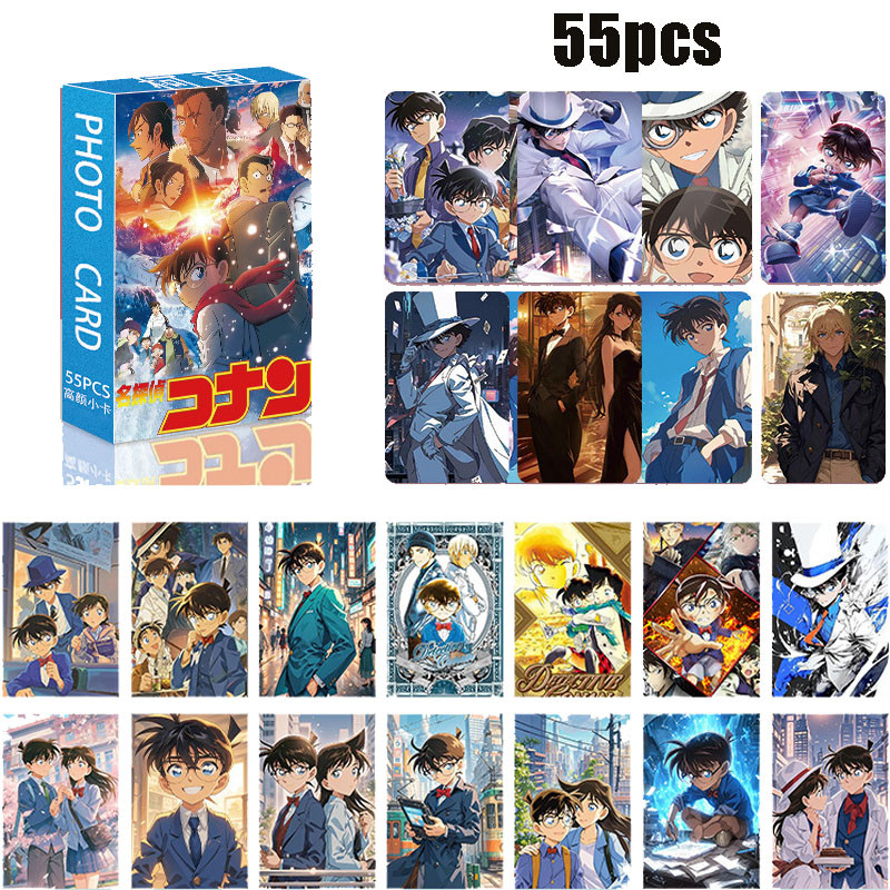55pcs Card Conan Movie 28 with Stickers for Kids Lomo Cards Collectible ...