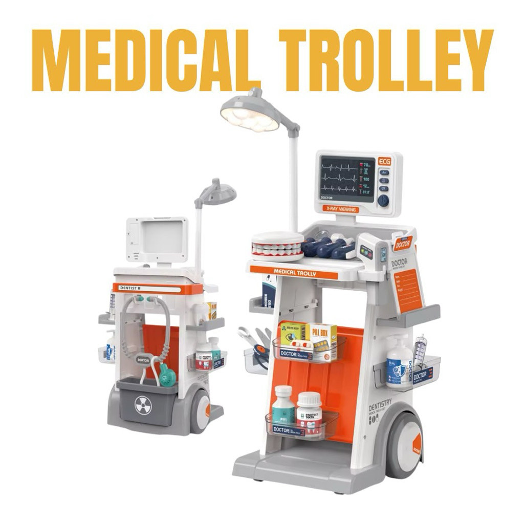 Medical Trolley Doctor Dentist Pretend Play Toys Educational Kids ...
