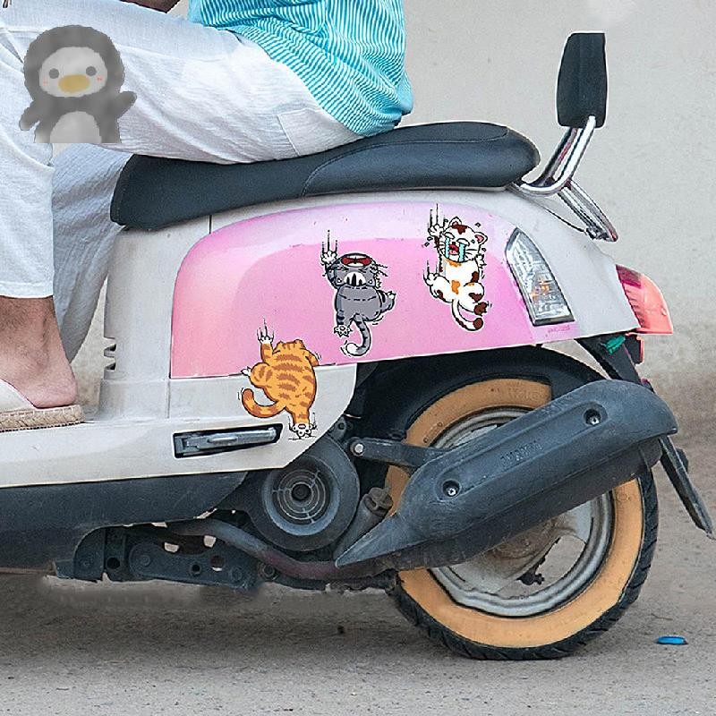 Fun Pet Cat Car Stickers, Cute Cat Decals for Cars, Scratch Cover ...