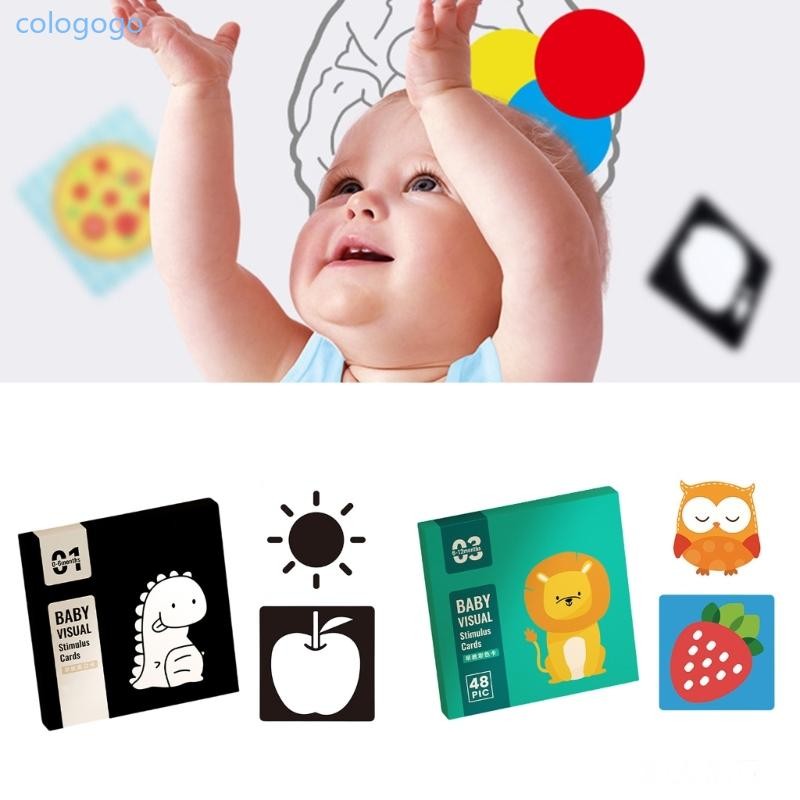 COLO Contrast Baby Flashcards Sensory Cards Black and White Infant ...