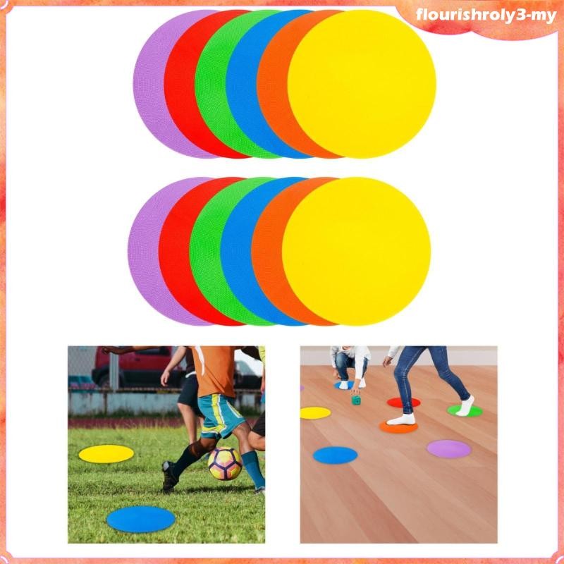 [Flourish] Flat Cones Training Spots Markers Colored Flat Discs 9 inch ...