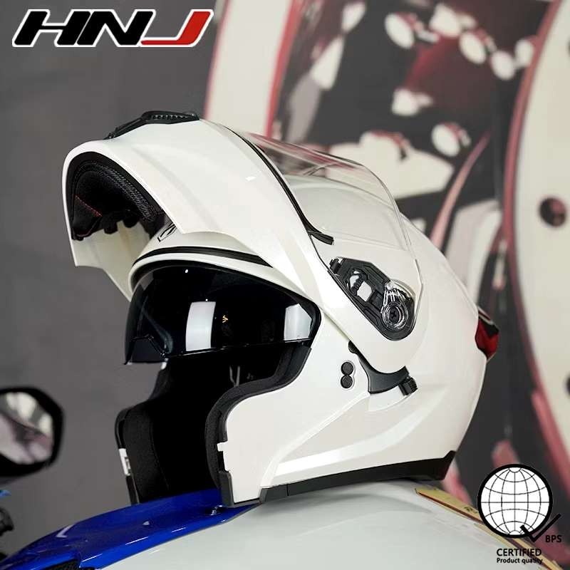 HNJ A4-001-MD Modular Helmet Full Face for Motorcycle Open Helmet Men ...