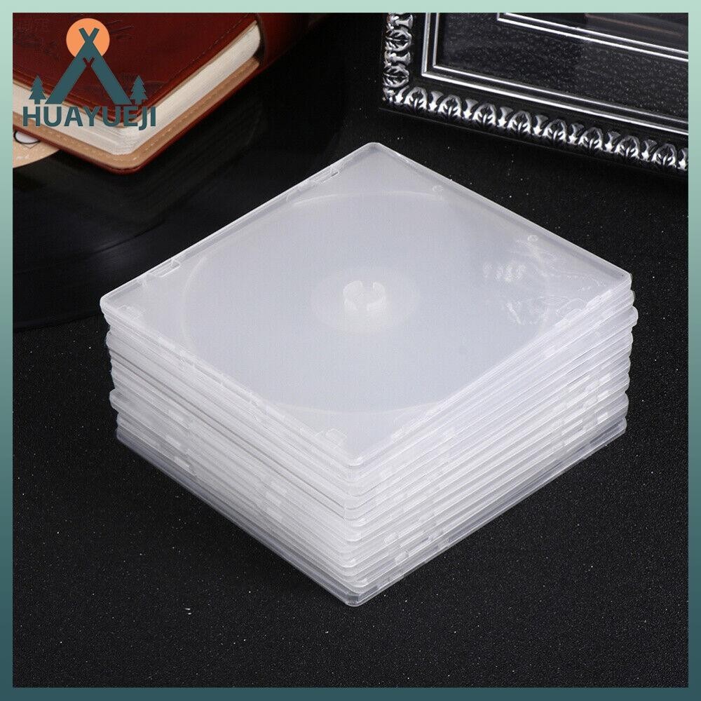 HUAYUEJI 20Pcs Square PP Box, Transparent PP CD , Single Disc Cover Can ...
