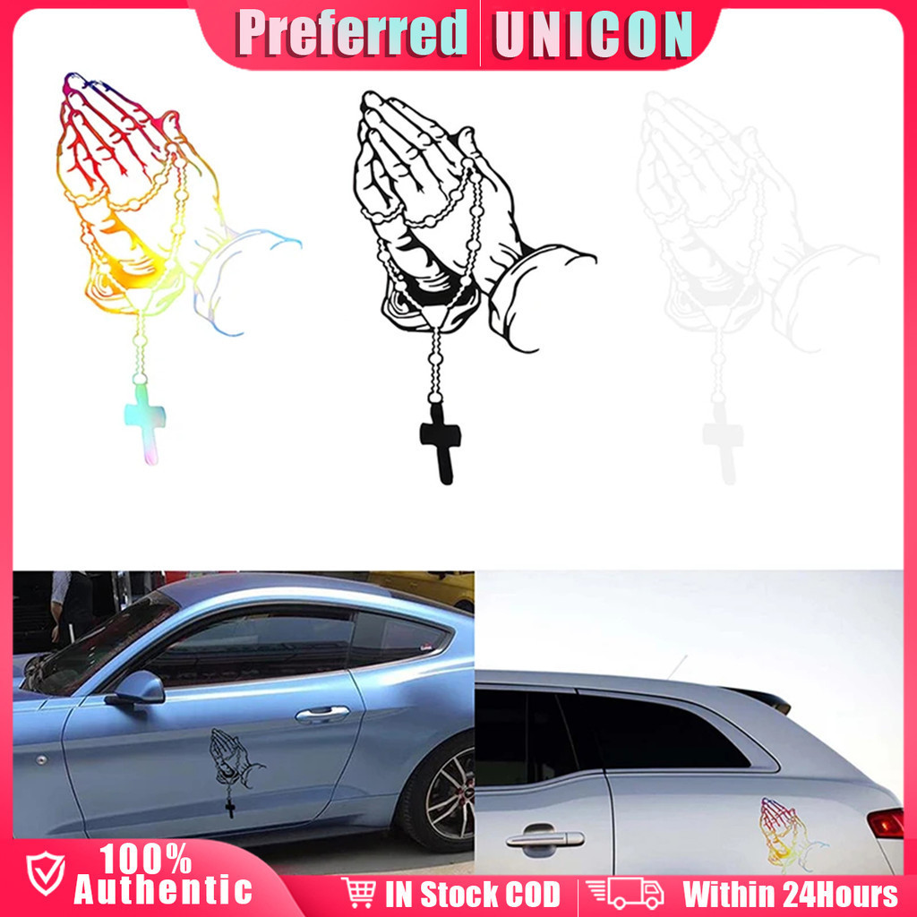 Prayer Gesture Laser Stickers Motorcycle Set for Auto Car Body and Rear ...