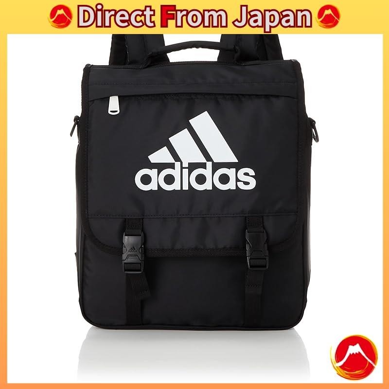 Adidas Backpack MODEL NO.67533 A4 Size Compatible Unisex 3WAY Shoulder Belt Square Shape Black x White Black Adidas Backpack MODEL NO.67533 A4 Size