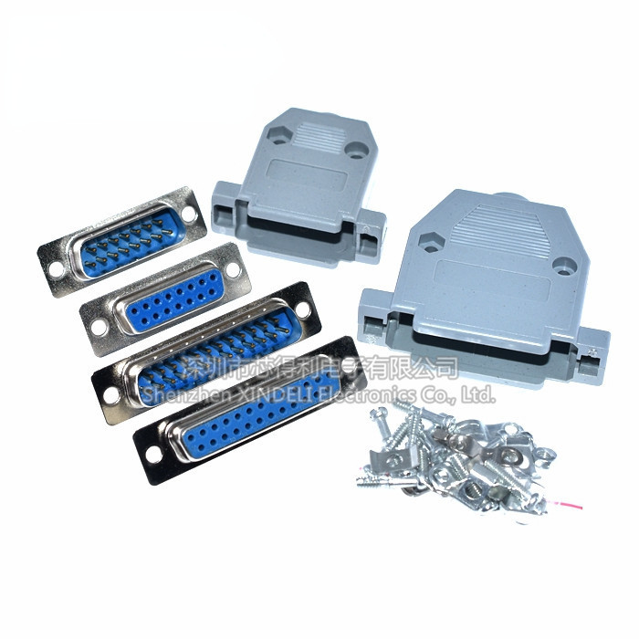 DB15 DB25 DB9 Male Serial Port Nine-Pin Female Head Shell RS232 Serial ...